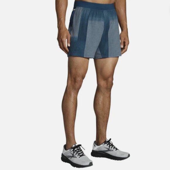 Brooks Other - Brooks Sherpa 5" Running Short Blue and White Mens Size Medium